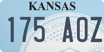 KS license plate 175AOZ