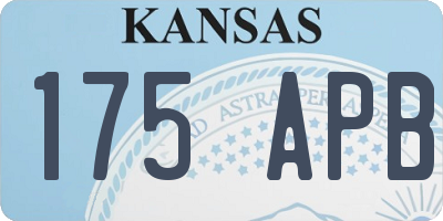 KS license plate 175APB