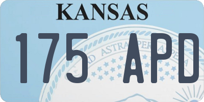 KS license plate 175APD