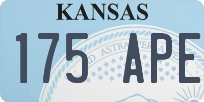 KS license plate 175APE