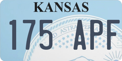 KS license plate 175APF