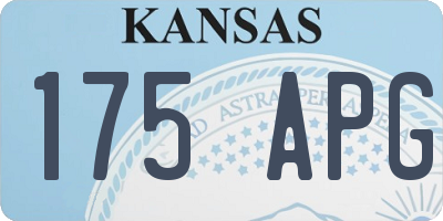 KS license plate 175APG