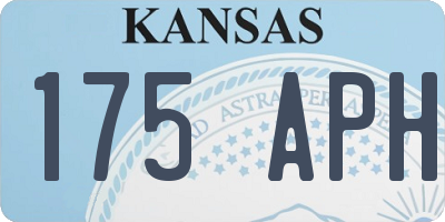 KS license plate 175APH