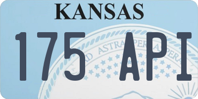 KS license plate 175API