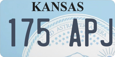 KS license plate 175APJ