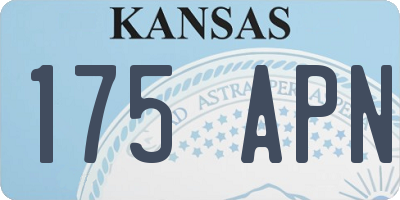 KS license plate 175APN