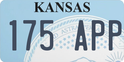 KS license plate 175APP