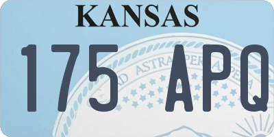 KS license plate 175APQ
