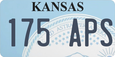 KS license plate 175APS
