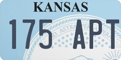 KS license plate 175APT