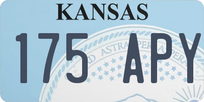 KS license plate 175APY