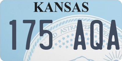 KS license plate 175AQA