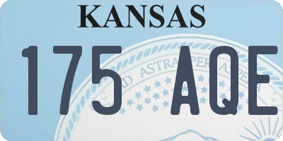 KS license plate 175AQE