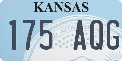 KS license plate 175AQG