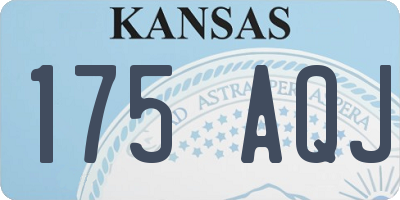 KS license plate 175AQJ