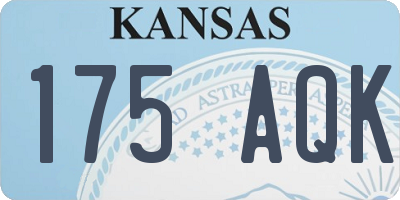 KS license plate 175AQK