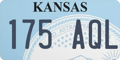 KS license plate 175AQL
