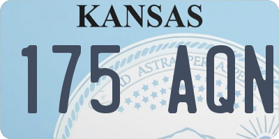 KS license plate 175AQN