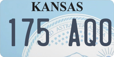 KS license plate 175AQO