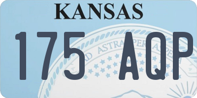 KS license plate 175AQP