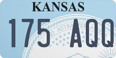 KS license plate 175AQQ