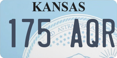 KS license plate 175AQR