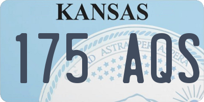 KS license plate 175AQS