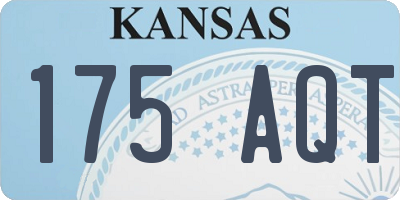 KS license plate 175AQT