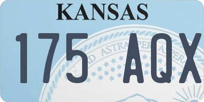 KS license plate 175AQX