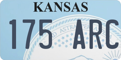 KS license plate 175ARC