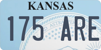 KS license plate 175ARE