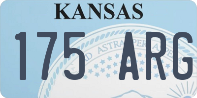 KS license plate 175ARG