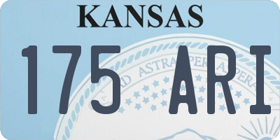 KS license plate 175ARI