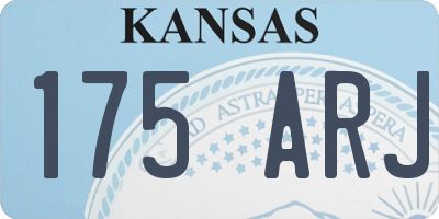KS license plate 175ARJ
