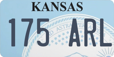 KS license plate 175ARL
