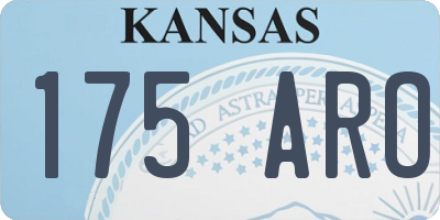 KS license plate 175ARO