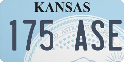 KS license plate 175ASE
