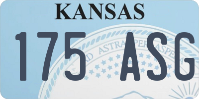KS license plate 175ASG