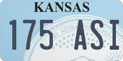 KS license plate 175ASI