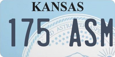 KS license plate 175ASM