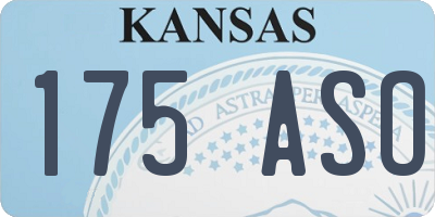 KS license plate 175ASO