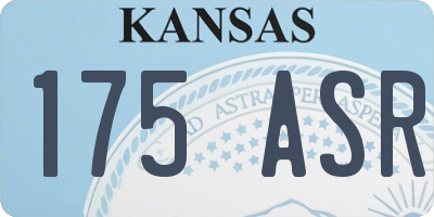 KS license plate 175ASR