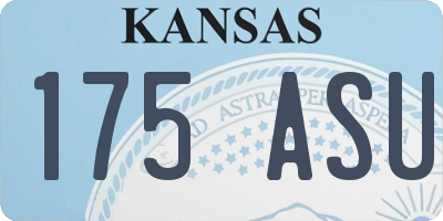 KS license plate 175ASU