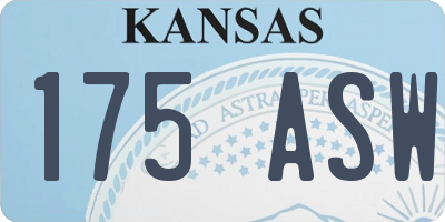 KS license plate 175ASW
