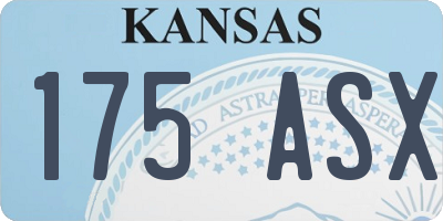 KS license plate 175ASX