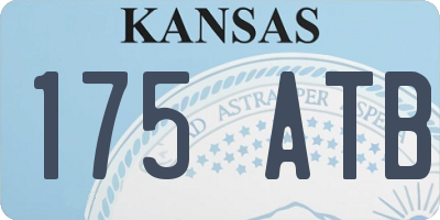 KS license plate 175ATB