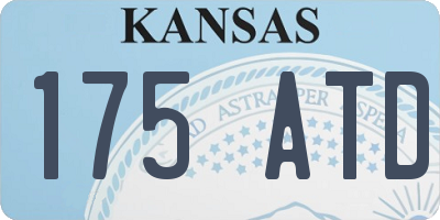 KS license plate 175ATD
