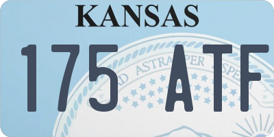 KS license plate 175ATF