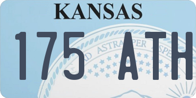KS license plate 175ATH