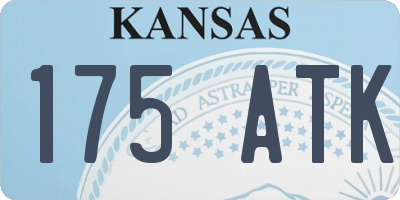 KS license plate 175ATK